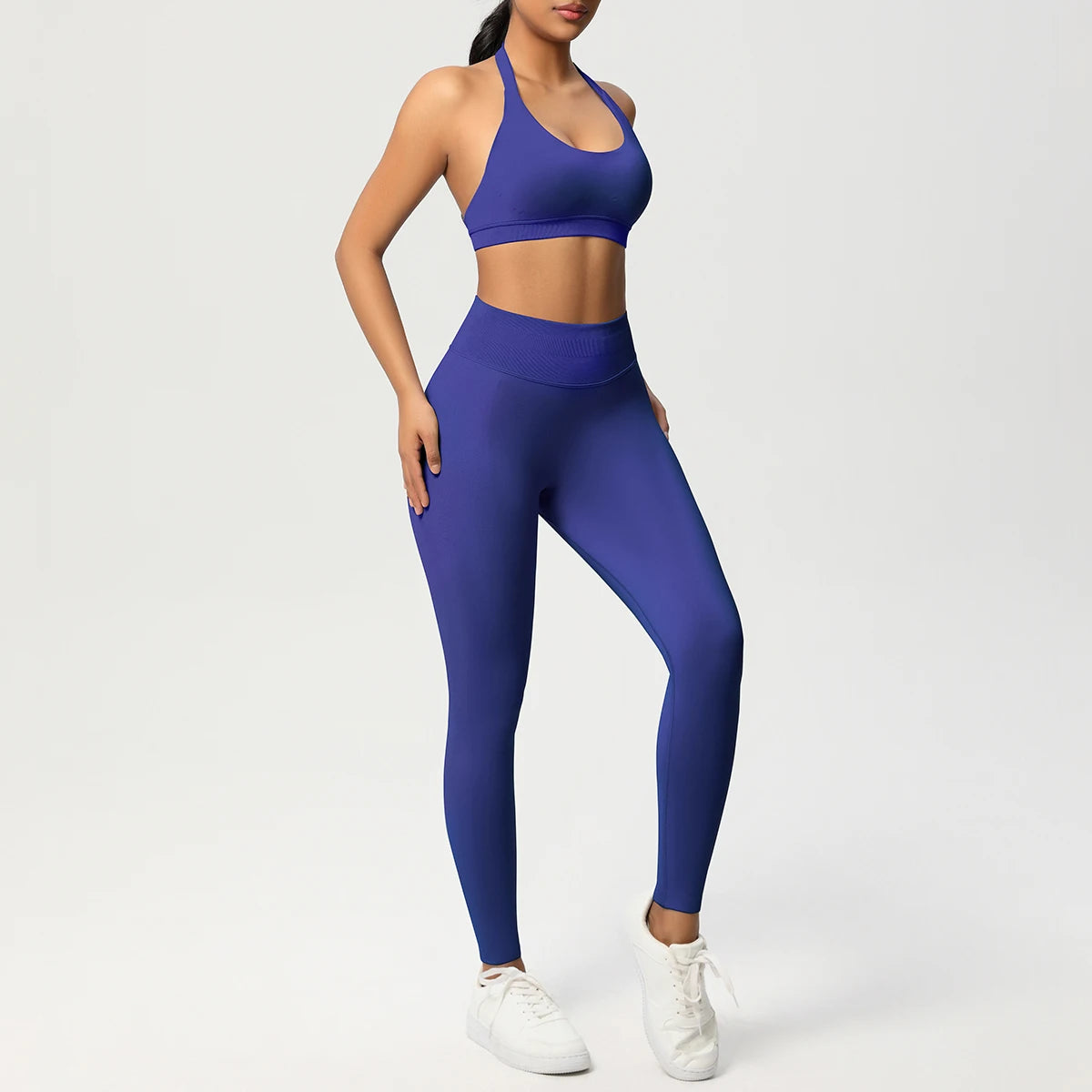 2 Piece Yoga Clothes Women's Tracksuit Athletic Wear Pilates Fitness Suit Gym Workout Push Up Clothes Sports Bra Leggings Suit - ATFH