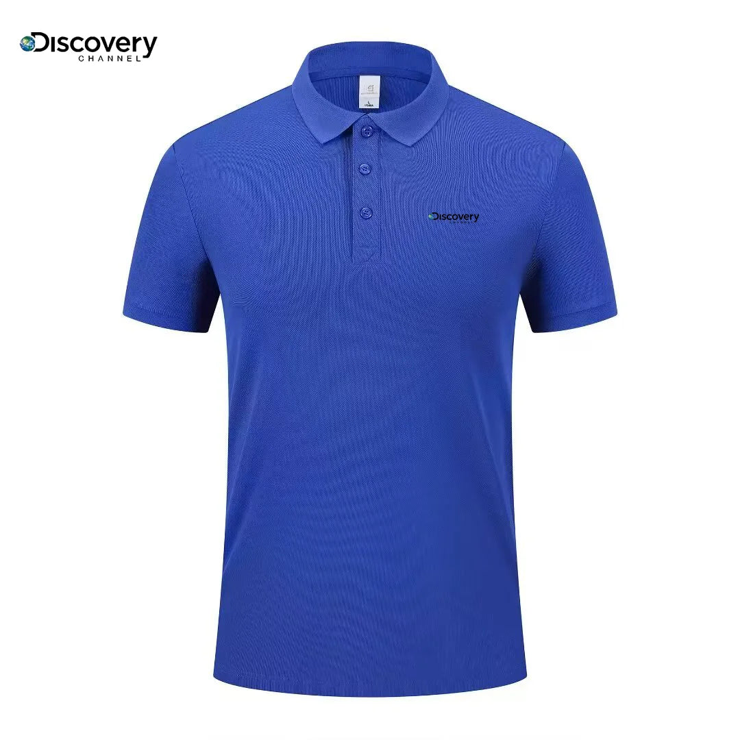 Fashionable printed men's short sleeved high-end brand polo shirt comfortable and breathable top summer casual fashion T-shirt