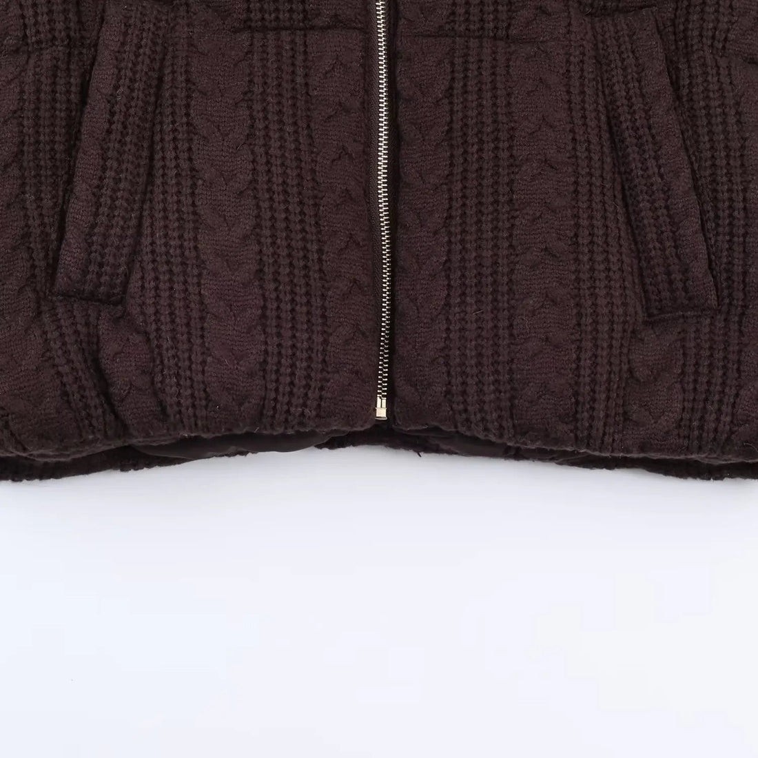 Women's Fashionable Casual Eight-Strand Braided Hooded Cotton Coat
 WLZZ ATFH