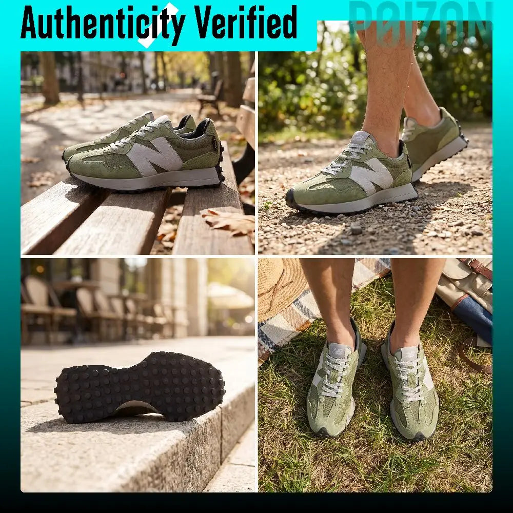 New Balance NB 327 Leather Low top Running Shoes Men's Green U327OB