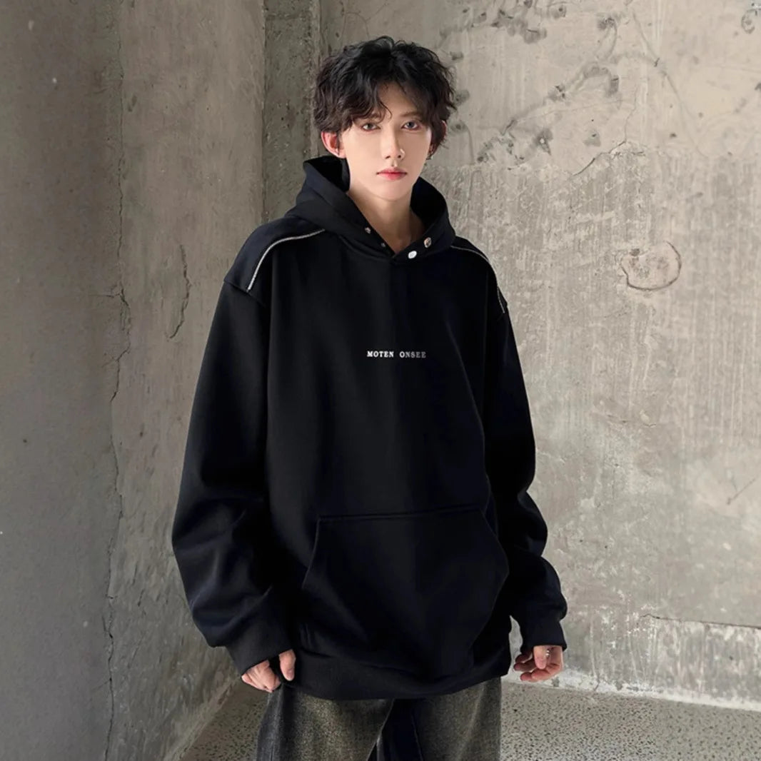 Mens With Hat Hoodies Cropped Man Red Crimson Scarlet Ruby Cherry Coral Pink Fuchsia Rose Salmon Peach Orange Tangerine Citrus - ATFH