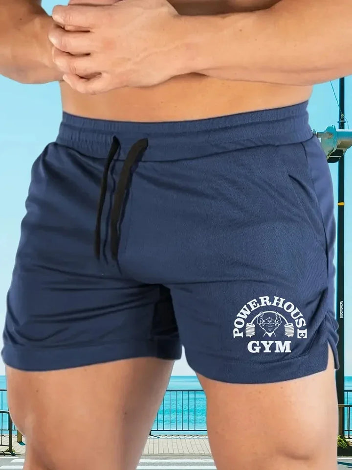New men's fast drying breathable printed sports shorts, outdoor training shorts, fitness shorts, fitness running shorts