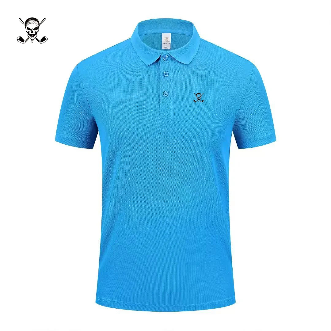 Fashion brand polo shirt short sleeved men's printed design top summer new comfortable breathable high-end casual lapel T-shirt