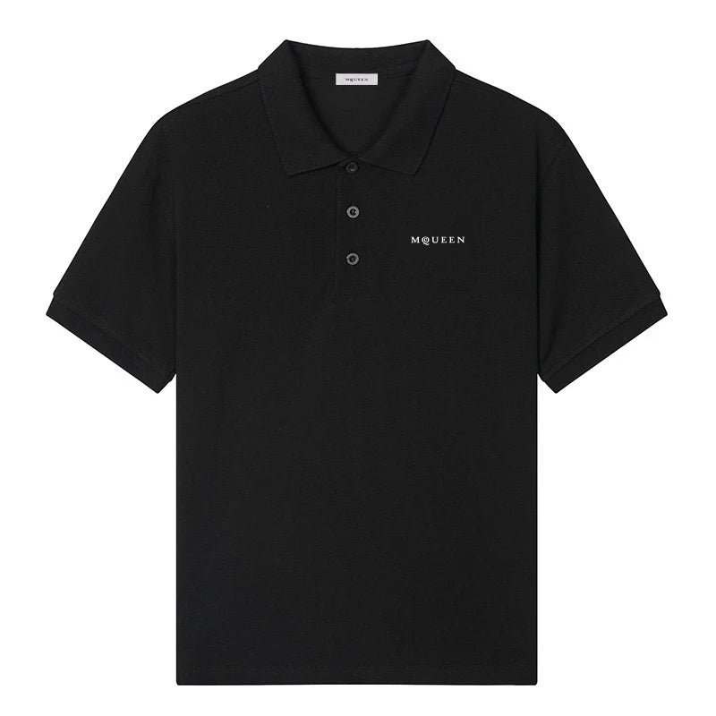 Europe Hot Sales Men's Women's Quality 100%Cotton Polo-Shirt letter Printed Embroidery T-shirt Comfortable Short Sleeve Tops