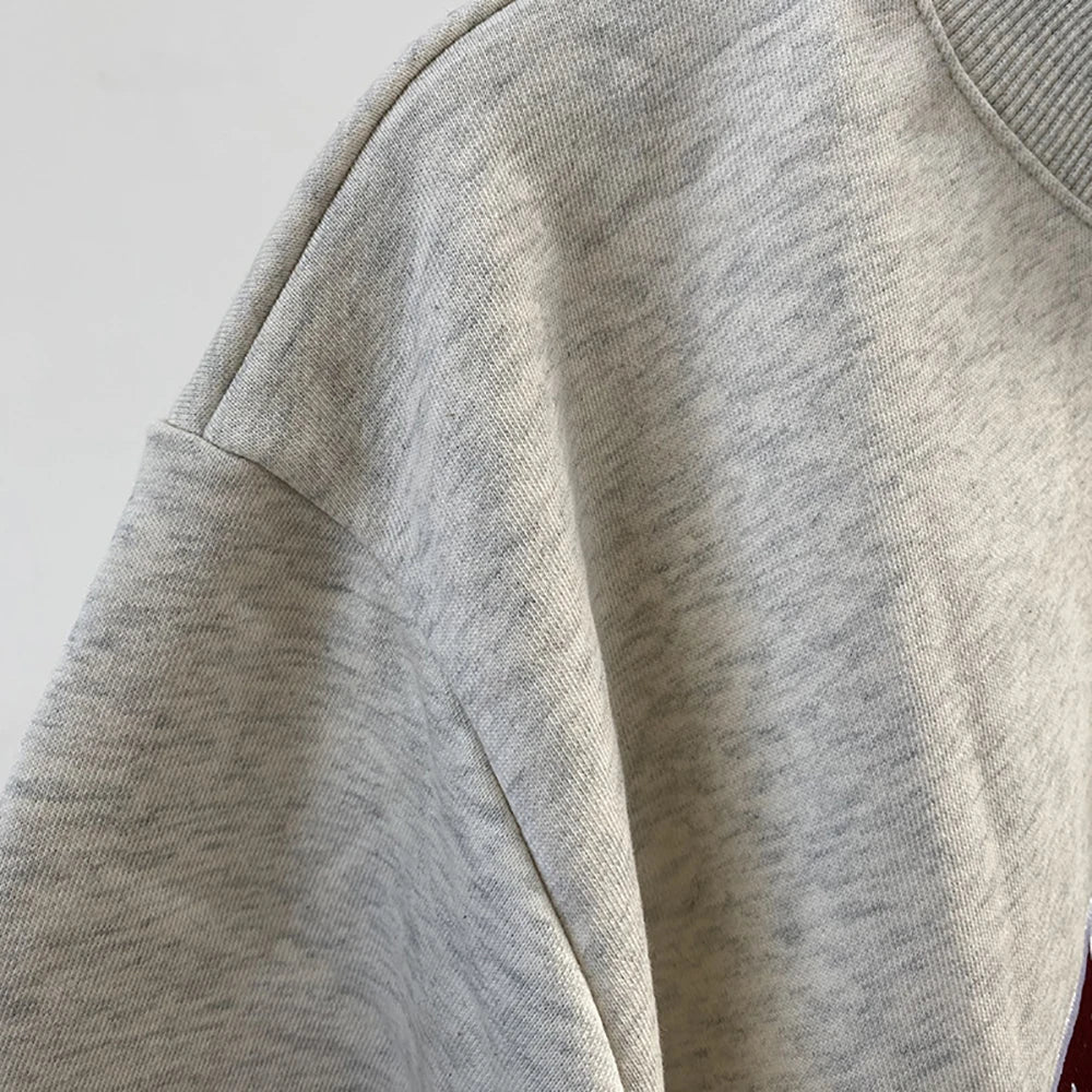 Rowan AAPK-Y019 Women O-Neck Long Sleeve Female Pullover Letter Embroidery Sweatshirts Vintage Casual Sports Lady Top 2026 - ATFH