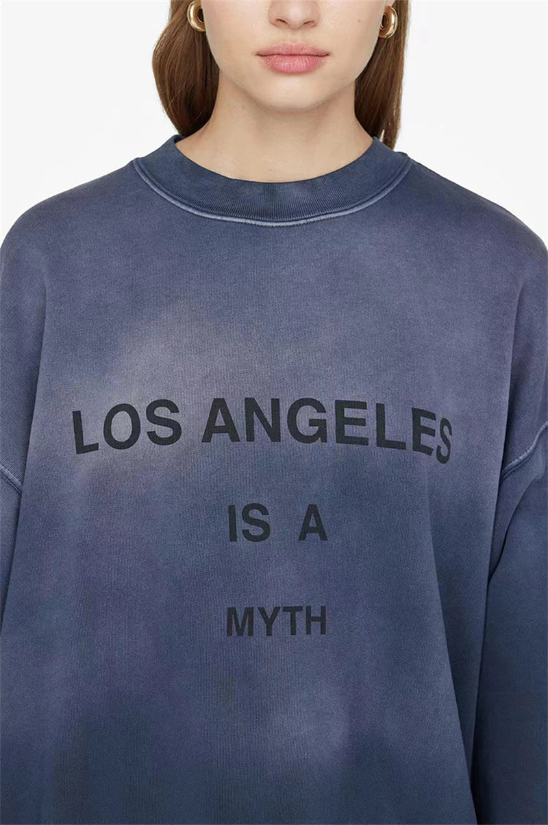 New North America Style Women Sweatshirt Paris Round Neck long Sleeve Spring Autumn Sweatshirt Female New 100% Cotton Women Tops - ATFH