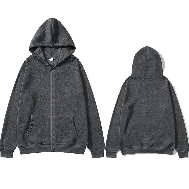 Fashionable casual zipper hoodie, hip-hop street sports shirt, skateboarding men's/women's pullover, men's hoodie - ATFH