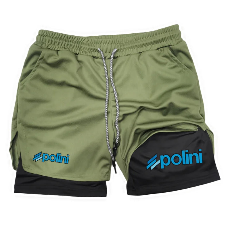 2026 Men's Running Shorts 2-in-1 Double Layer Sports Shorts Sportswear Gym Fitness Shorts Training Jogging Shorts