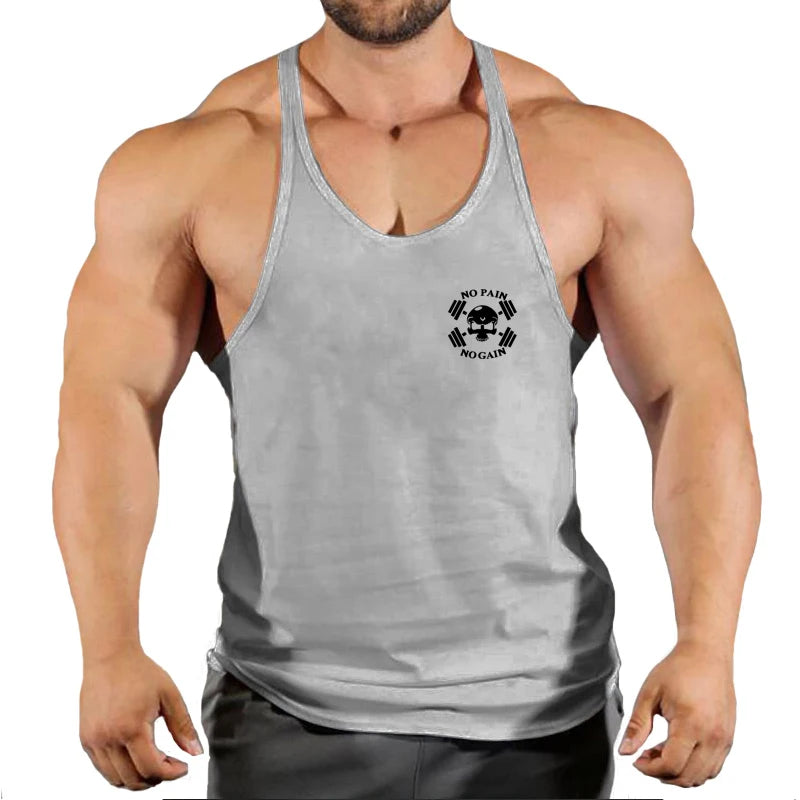 2026 Brand Fitness Clothing Bodybuilding Singlets Tank Top Men Muscle Shirt Sportswear Vests Cotton Stringer Tops
