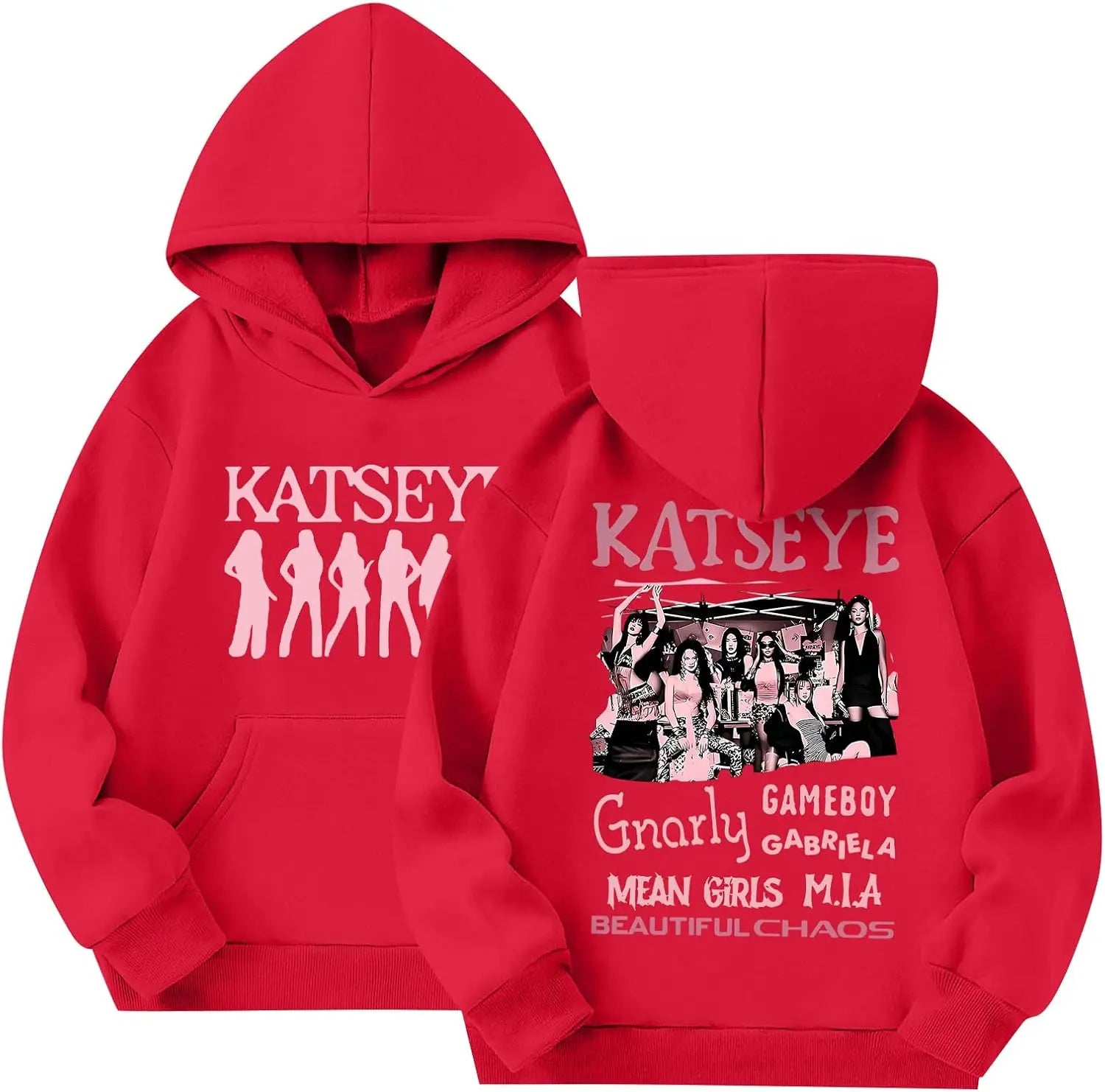 Kids Katseye Hoodies for Girls Katseye Merch Graphic Sweatshirts Long Sleeve Hoodie