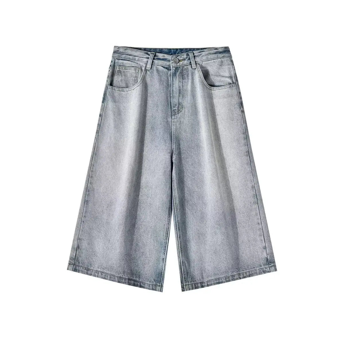 Wide-leg Seven-point Denim Shorts Men's 2025 Summer New High-end Fashion Brand Straight Casual Pants Man Jeans Y2k Clothes Baggy ATFH