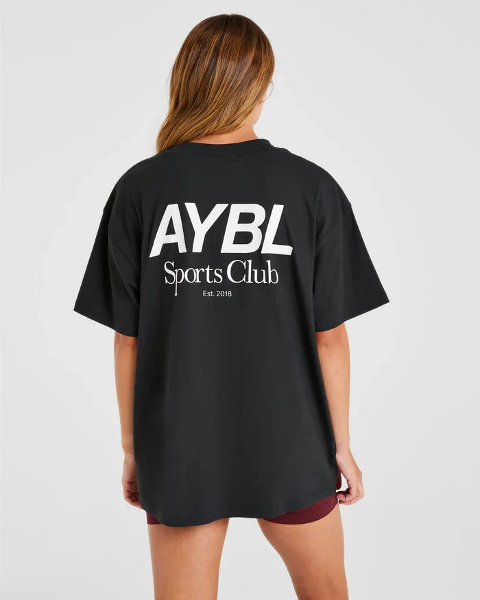 New Arrival Sports Club Oversized T Shirt Breathable Tee Top Fitness Short Sleeved T-Shirt Crew Neck T Shirt Tops Unisex Tee - ATFH