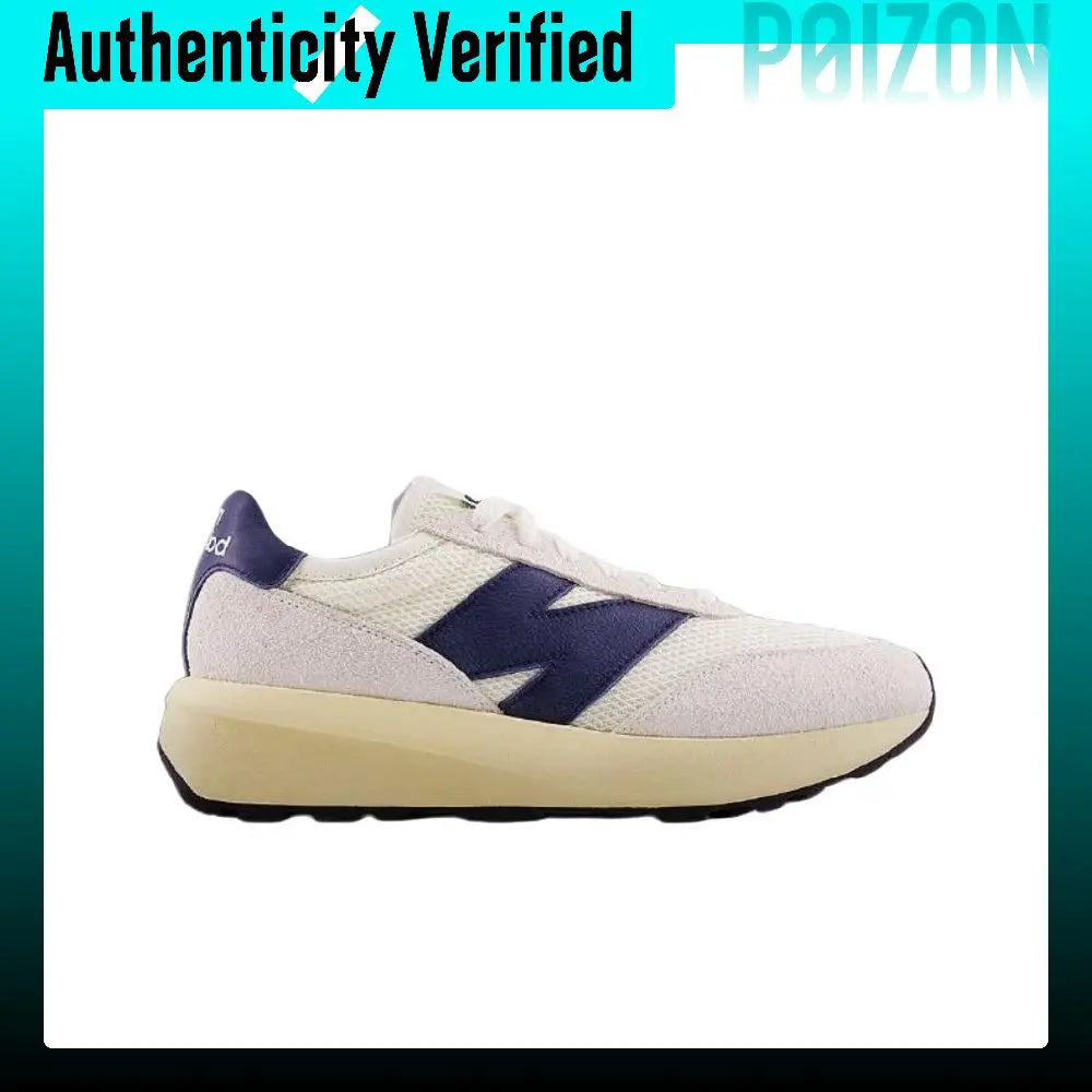 New Balance 370 Comfortable Abrasion Resistant Low top Casual Running Shoes Unisex White U370EC