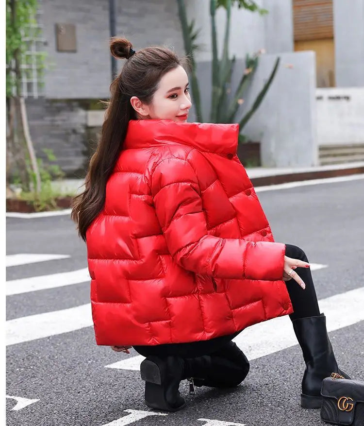 Oversize Winter Puffer Jackets For Women Female Korean Loose Long Sleeve Coats Woman Parkas Fashion Warm Coats And Jackets Women ATFH