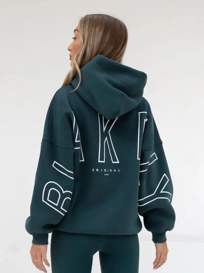 Hip-hop Harajuku High Street Trendy Brand Letter Print Oversized Hoodie Men Y2K 2025 Retro Gothic Punk Casual Sweatshirt Women - ATFH