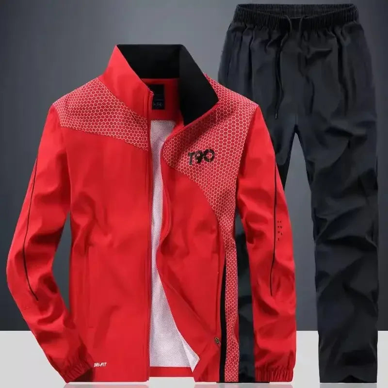 Men's Casual Active 2 Piece Jacket+Pants Basketball Tracksuits Full Zip Jogging Sports Suits Sets Athletic Running Sweatsuits