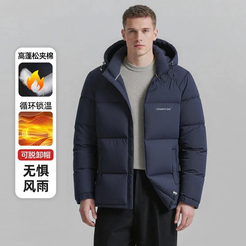 Men's Cold Hoodied Parka Clothes Thicken Zipper Mens Jackets Men Warm Winter Coat Men Plus Size New Waterproof Winter Jacket