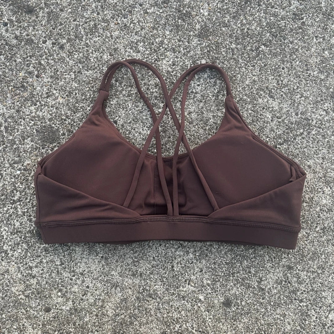 Solid Color high strength Gym Yoga underwear cross Women Fitness Sport Bra Top shockproof Athletic Tight Workout With Chest Pad - ATFH