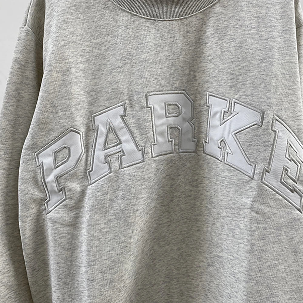 Rowan AAPKY035 Women O-Neck Long Sleeve Female Pullover Letter Embroidery Sweatshirts Vintage Casual Sports Lady Top 2026 - ATFH