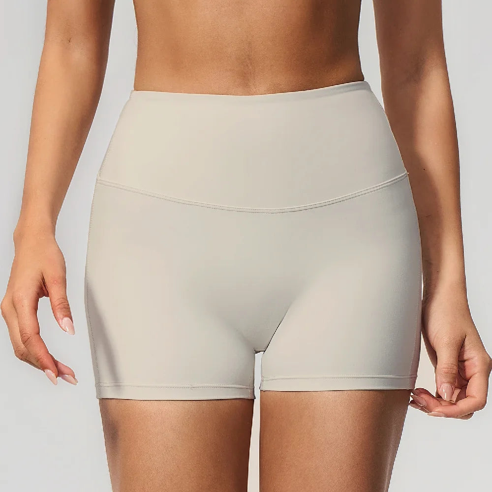 Women High Waist Sports Yoga Shorts Slim Fit Butt Lift Fitness Cycling Shirts Running Sports Shorts Female Workout Short Tights