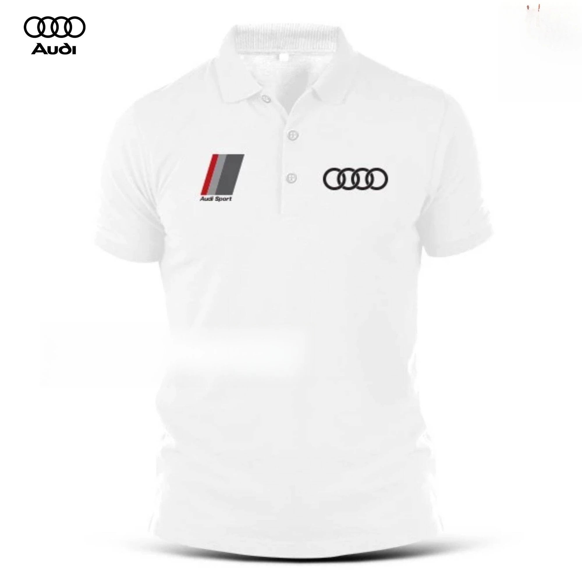Polo Shirt T-shirt, Lapel, Audi Sports Car, Racing Car Enthusiast, Fan Gift T-shirt for Men and Women, Men and Women