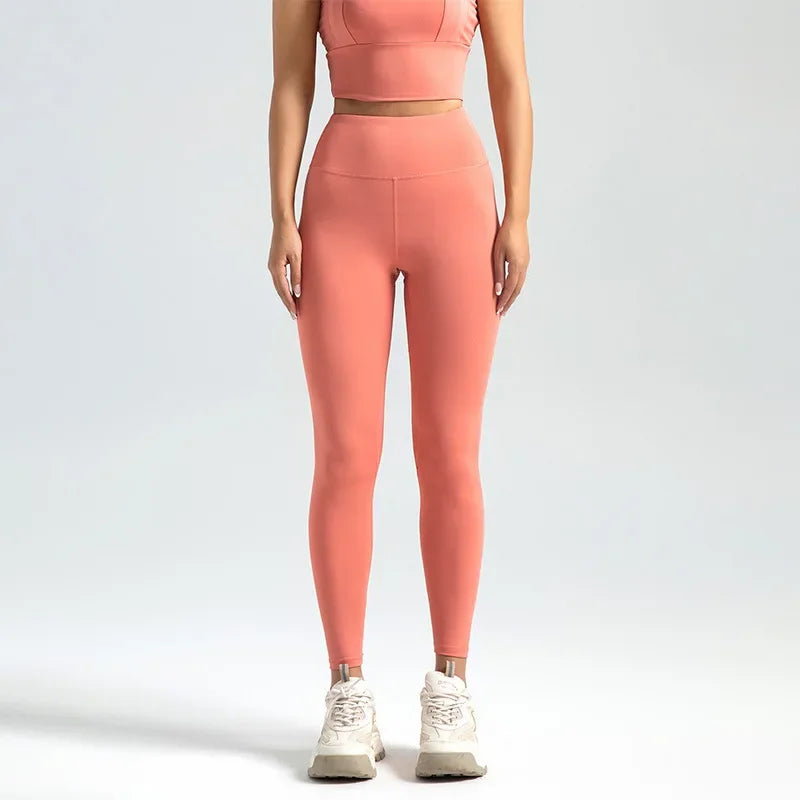 2025 New Sport Leggings for Women High Waist Yoga Leggings Soft Breathable Sports Tights Leggings Fitness Gym Elastic Pants Y2K - ATFH