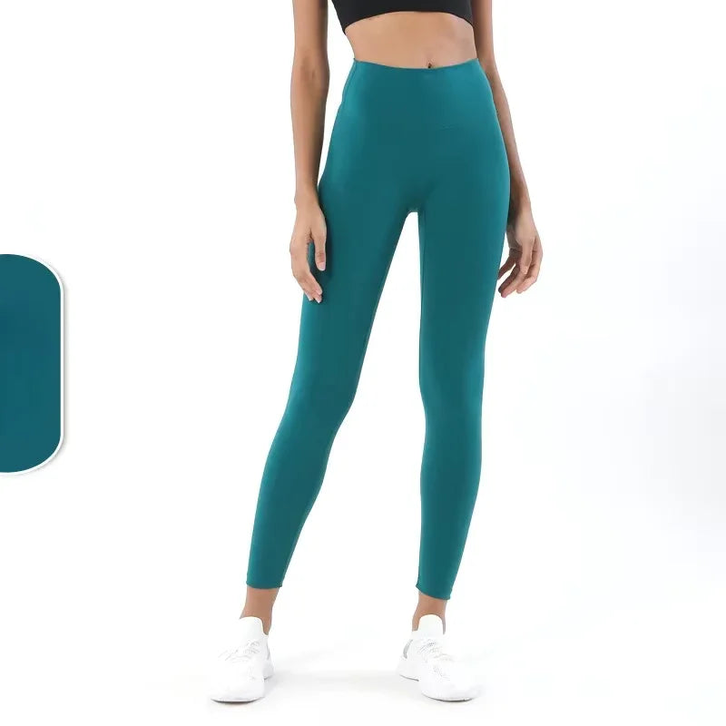 New 35 Colors Naked Feeling Yoga Pants High Waist Seamless Leggings Sport Women Fitness Gym Leggings With Pocket - ATFH