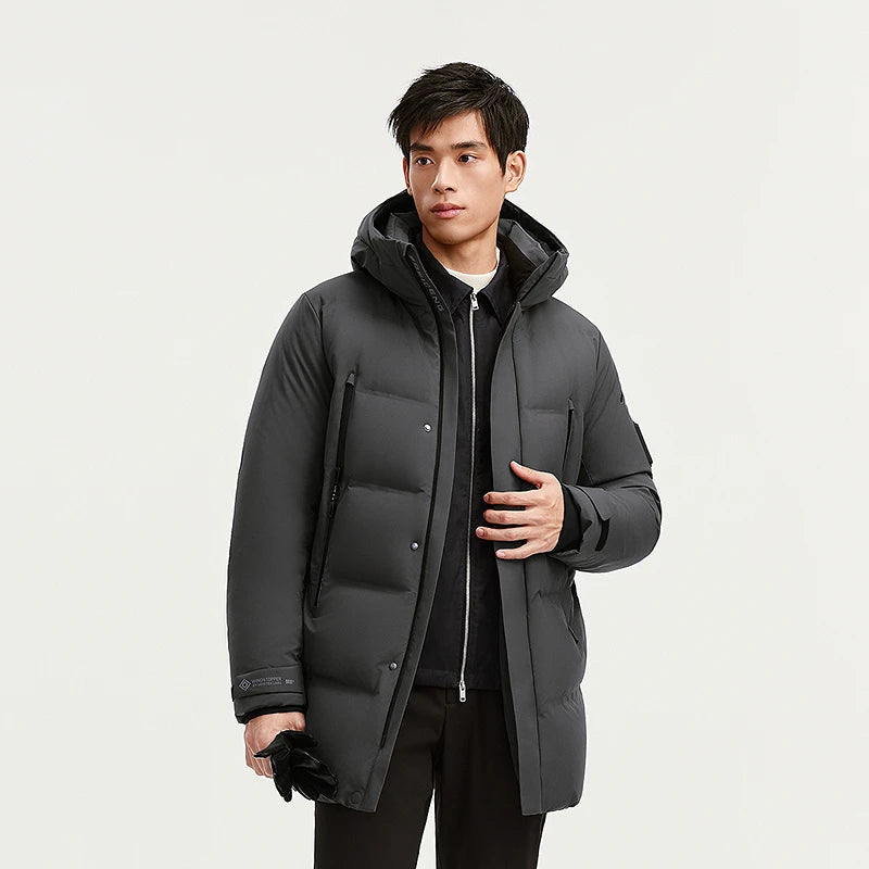BOSIDENG High Tech Windstopper Mens Winter Parka RECCO System 800 Goose Down Insulated Jacket Waterproof Outdoor Snow Mountain