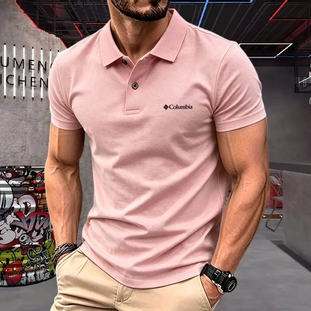 100% pure cotton 2026high-end brand men's short sleeve polo shirt summer fashion luxury logo embroidered golf top casual T-shirt