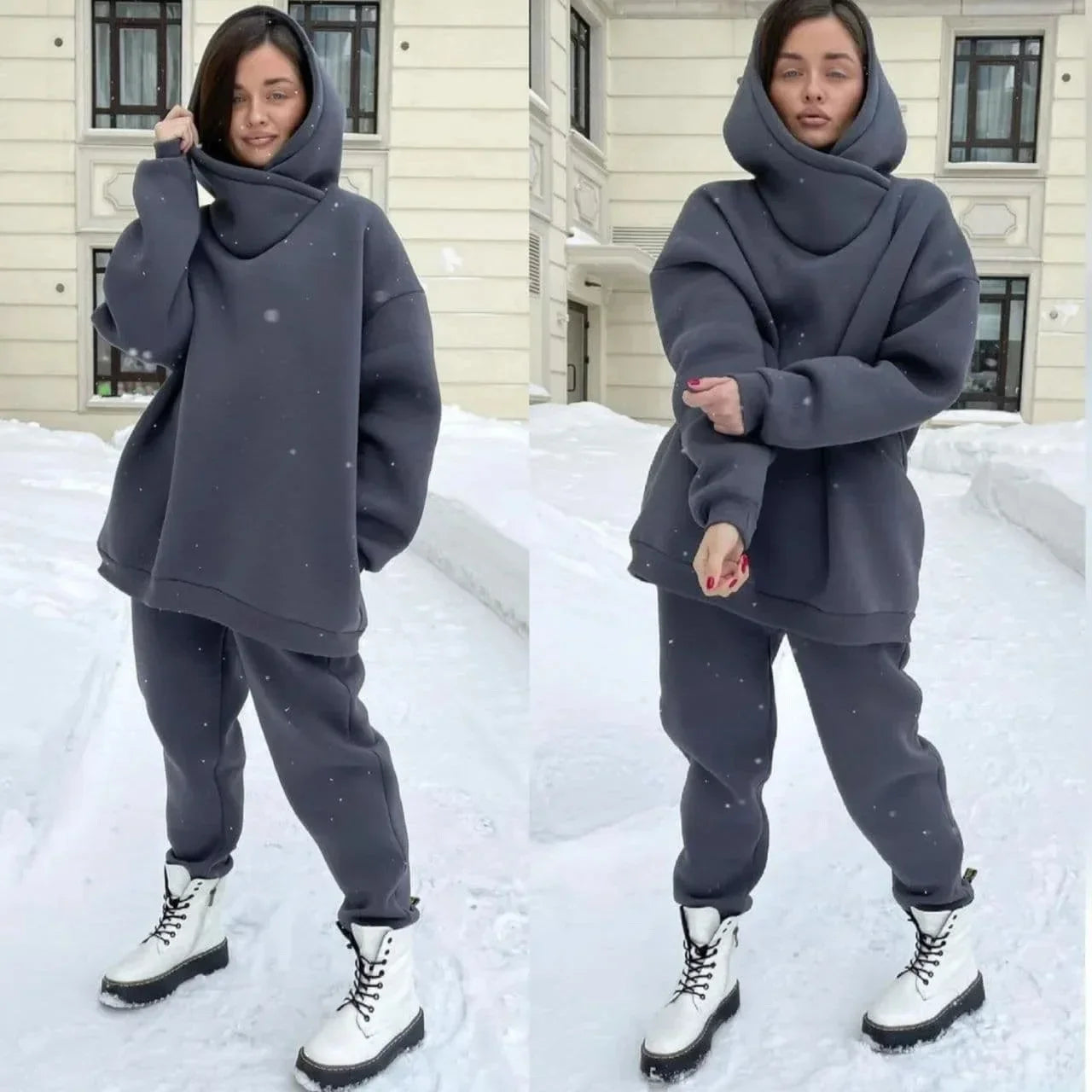 Sweatpants, Pants, Tracksuit, Female, Spring, Autumn, 2 Pcs Women's Long Sleeve Pullover Sports Set, Hooded Sweatshirt, Tops,