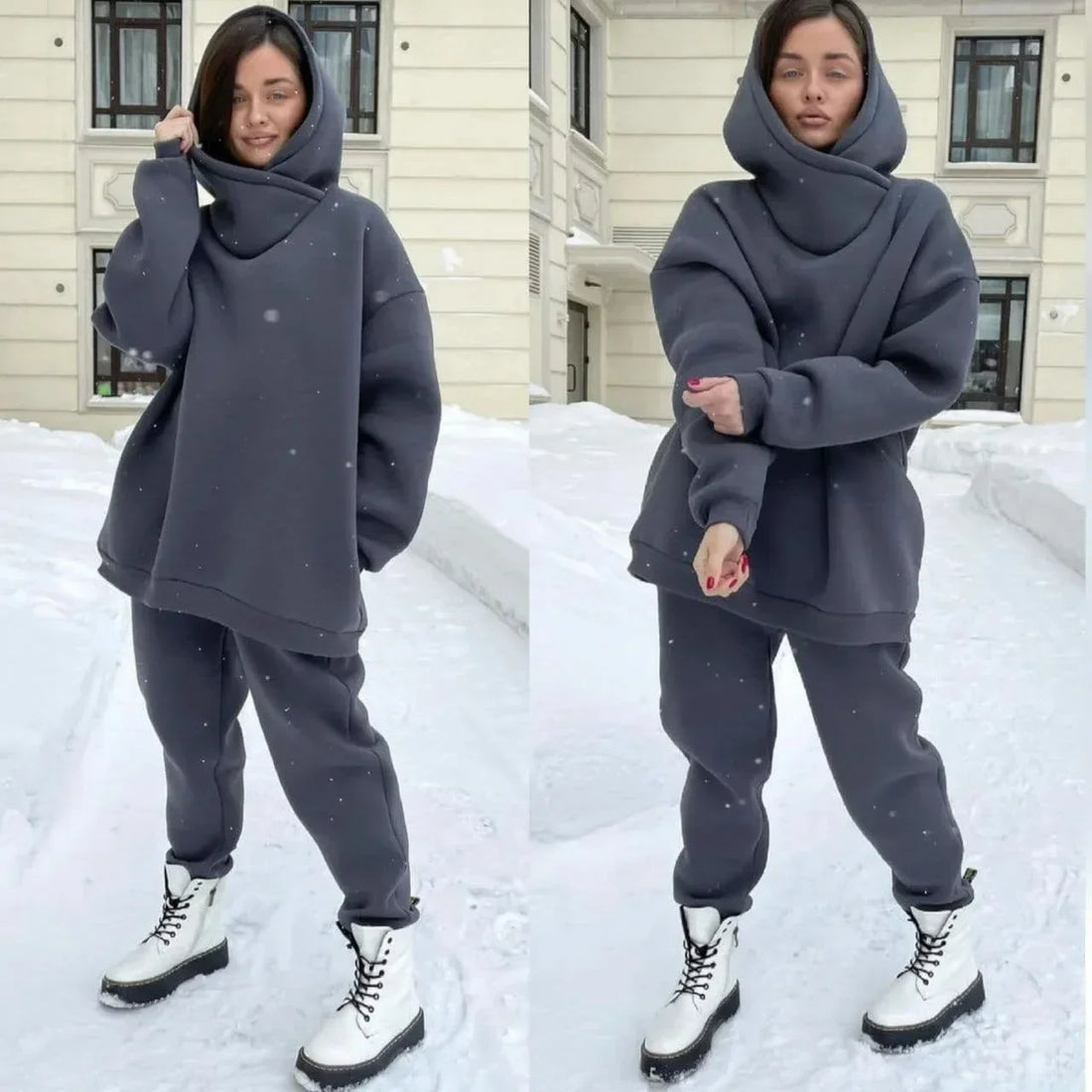 Sweatpants, Pants, Tracksuit, Female, Spring, Autumn, 2 Pcs Women's Long Sleeve Pullover Sports Set, Hooded Sweatshirt, Tops,