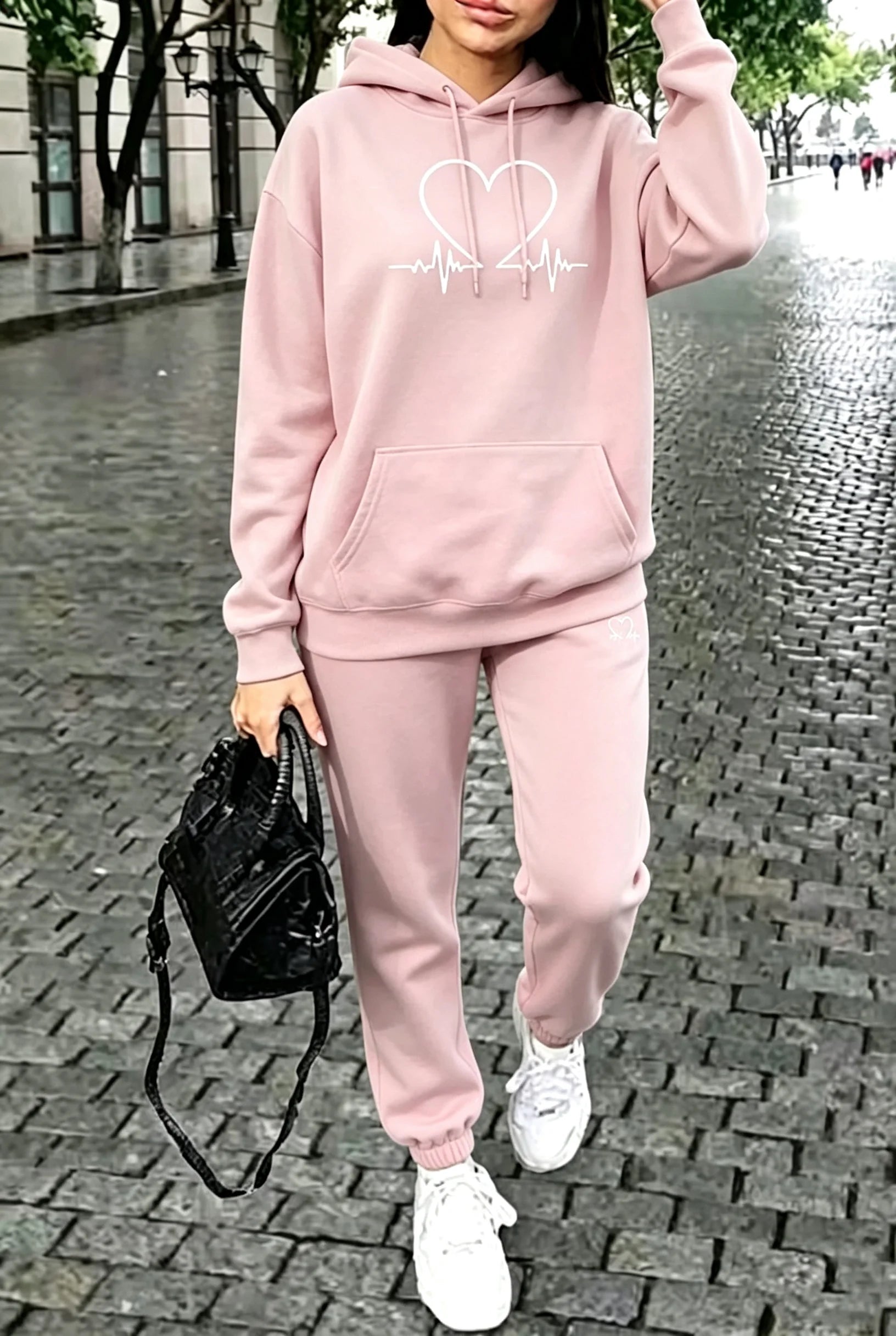Womens Outfits Casual Hooded Sweatshirts Outdoors Sports Jogging Clothing Fall Winter Sportswear 2026  two piece sets