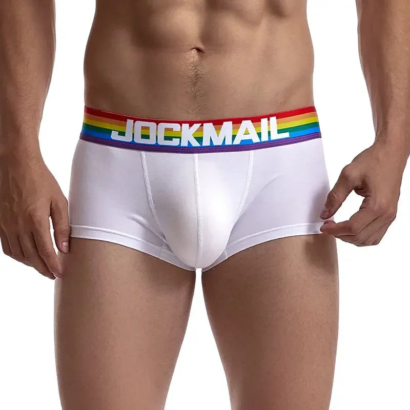 Rainbow Belt Man Underpants Boxershorts Cotton Men Boxers Male Breathable Underwear Men’s Panties Soft Boxer Briefs Balck White