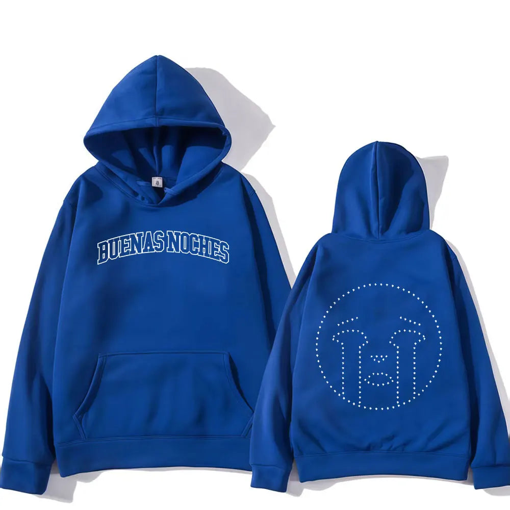 Rapper Quevedo Buenas Noches Gothic Long Sleeve Hoodie Casual Fleece Sweatshirt Men Women Oversized Fashion Cozy Unisex Hot Sale - ATFH