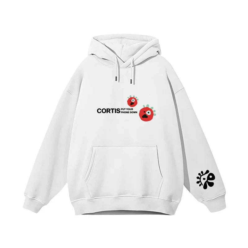 CORTIS 2026 Cartoon Monster Print Hoodie Unisex Y2K Hip Hop Pullover Sweatshirt Loose Streetwear Hooded Tops For Men Women