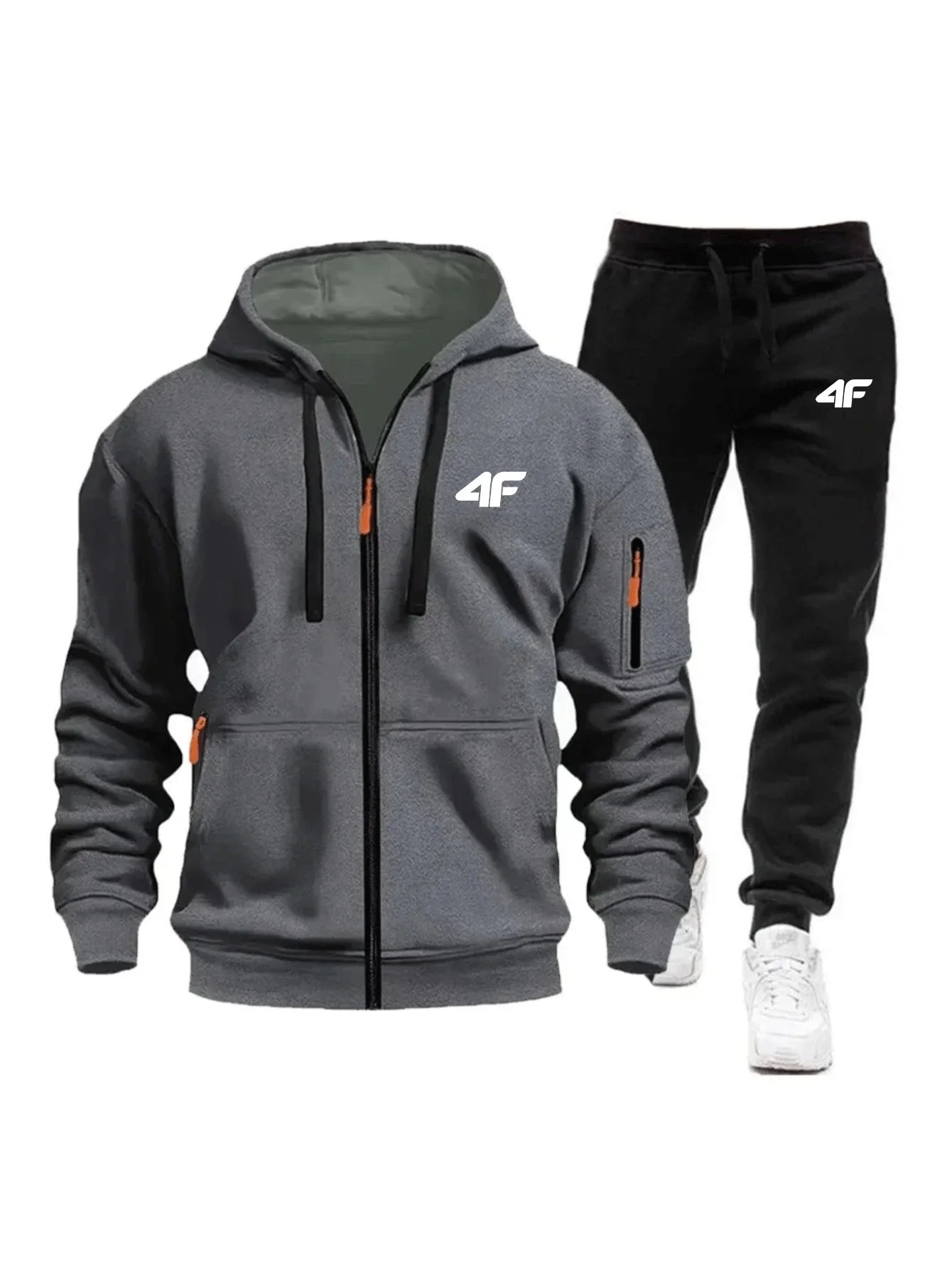 Sets for Men Two Piece Outdoors Mens Tracksuit Set Hot Sales Sportswear Man Sweatpants Hoodie Fashion Comfortable Casual Jogging - ATFH