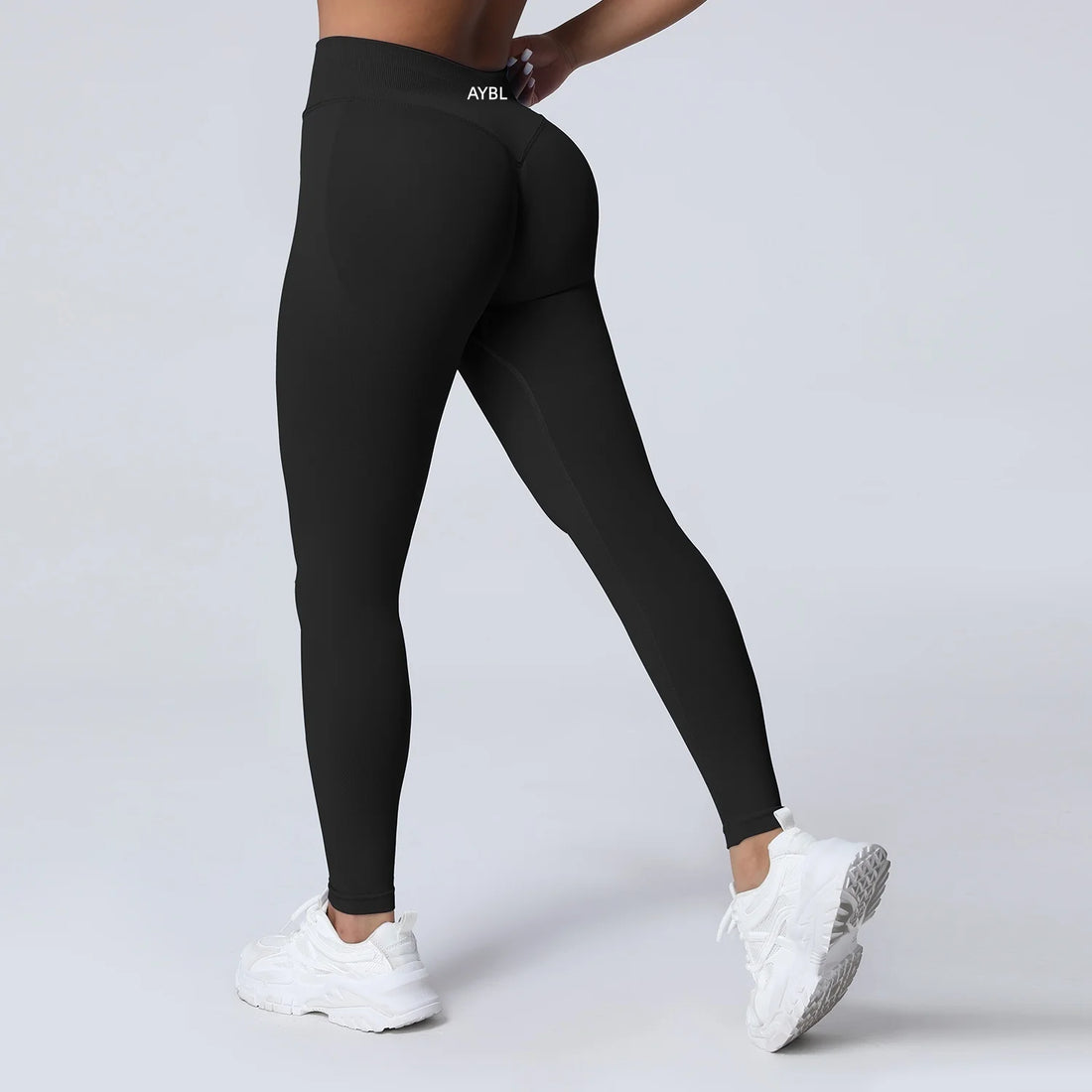 New Gym Yoga Leggings Women Seamless Yoga Pants High Waist Low Ribbed Band Fitness Leggings Fitness Sweat Wicking Workout Tights - ATFH