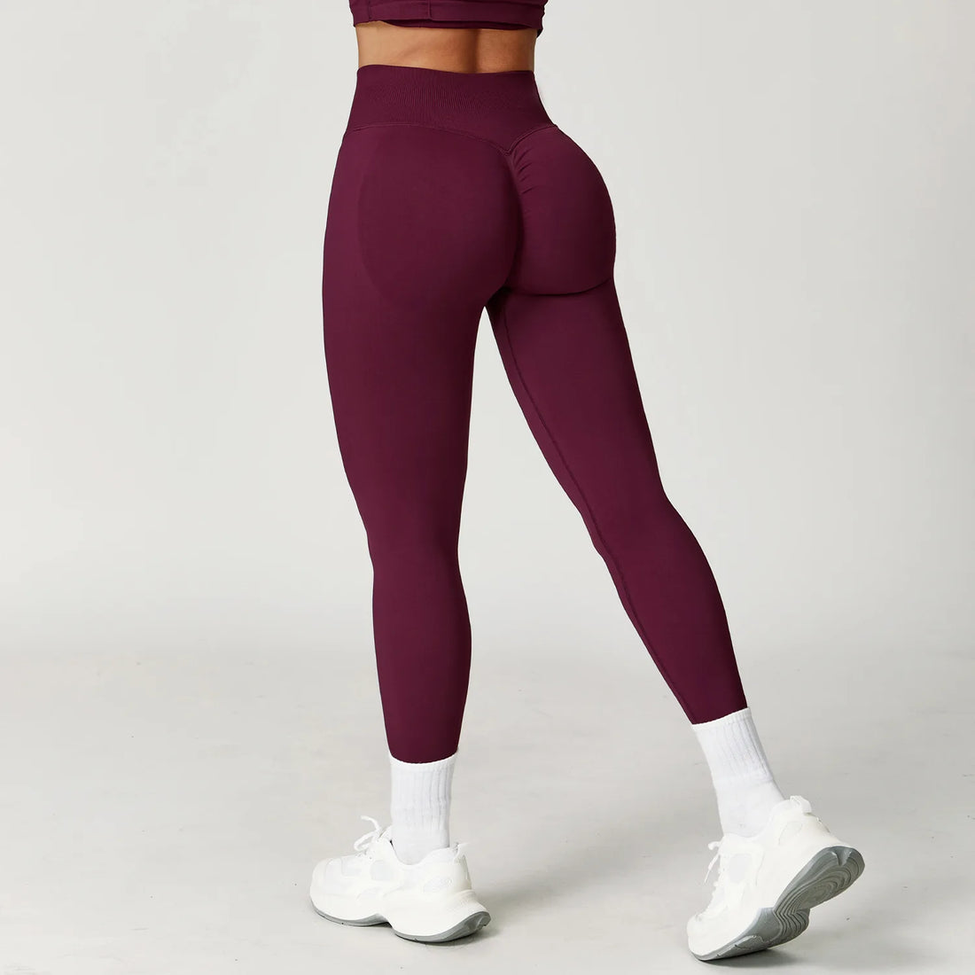Customized LOGO women's peach buttocks seamless belly tight yoga pants running sports quick-drying fitness trousers - ATFH