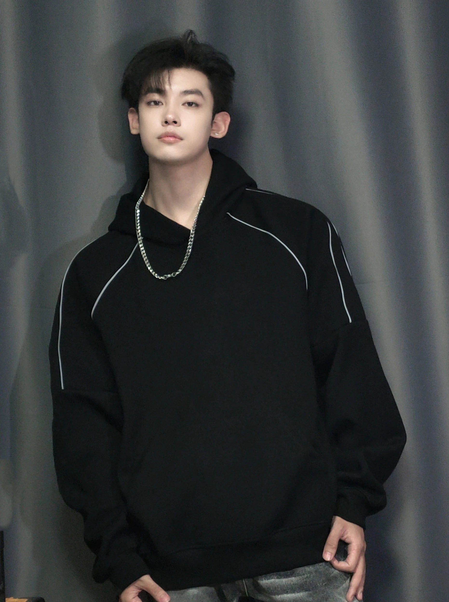 Men‘s Hoodie Long Sleeve Pullover Fashion Clothing Casual Solid Color Male Spring Autumn Hooded Solid Color Streetwear Q20 - ATFH