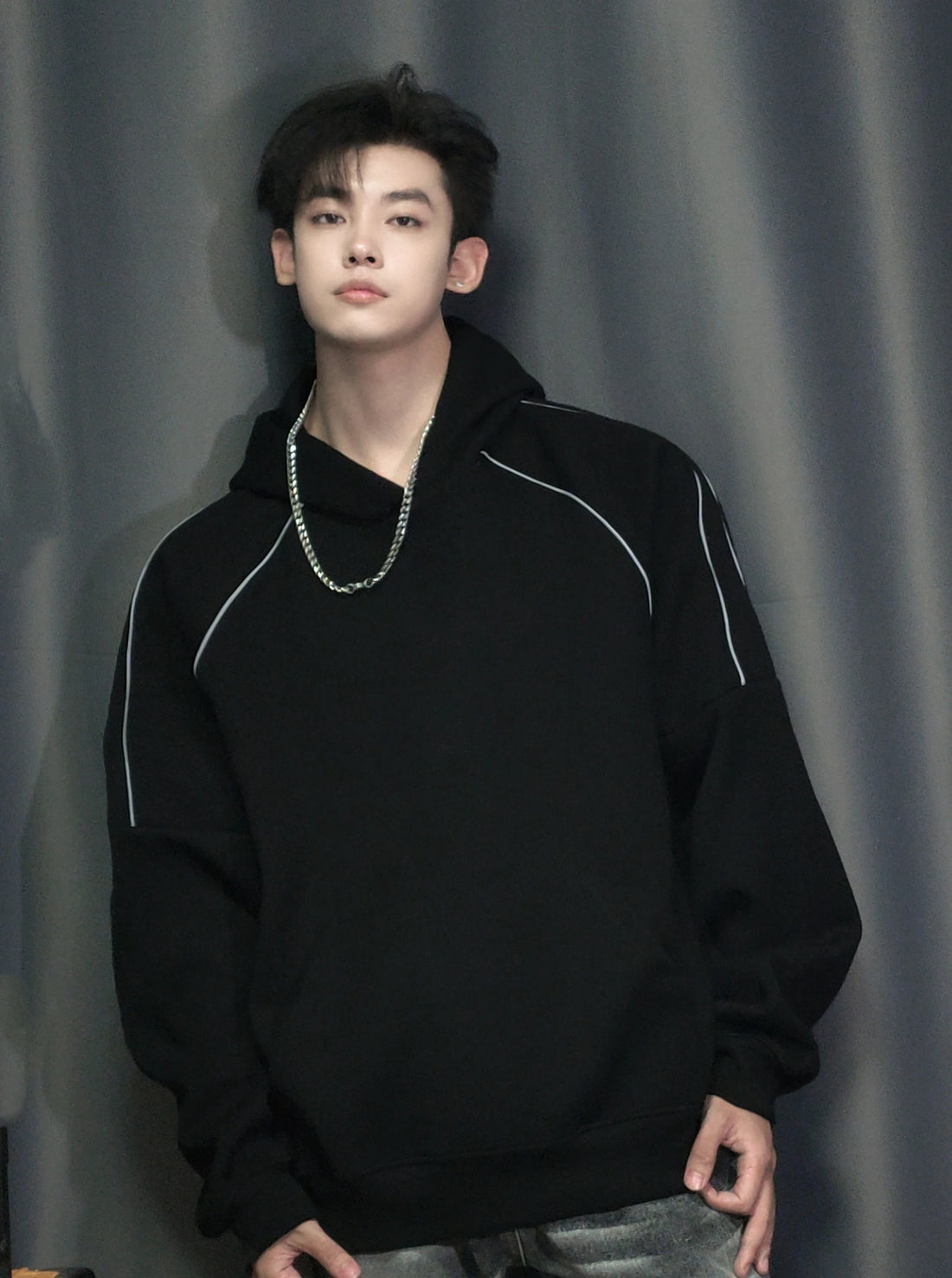 Men‘s Hoodie Long Sleeve Pullover Fashion Clothing Casual Solid Color Male Spring Autumn Hooded Solid Color Streetwear Q20 - ATFH