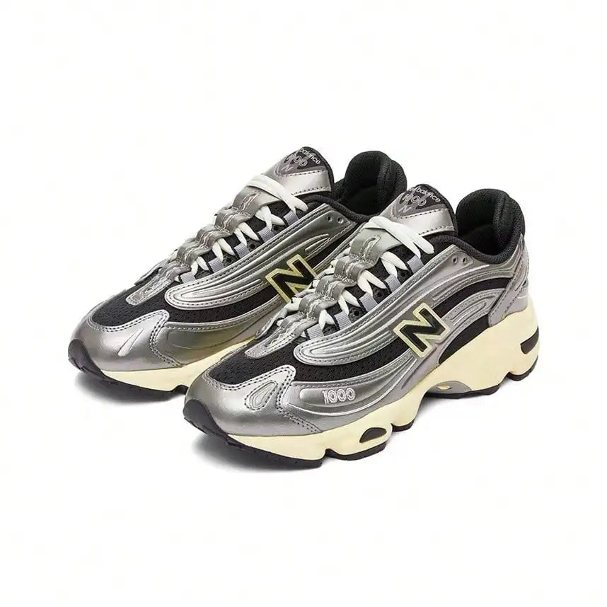 New Balance 1000 Y2K Retro Running Shoes Unisex Silver/Black M1000SL