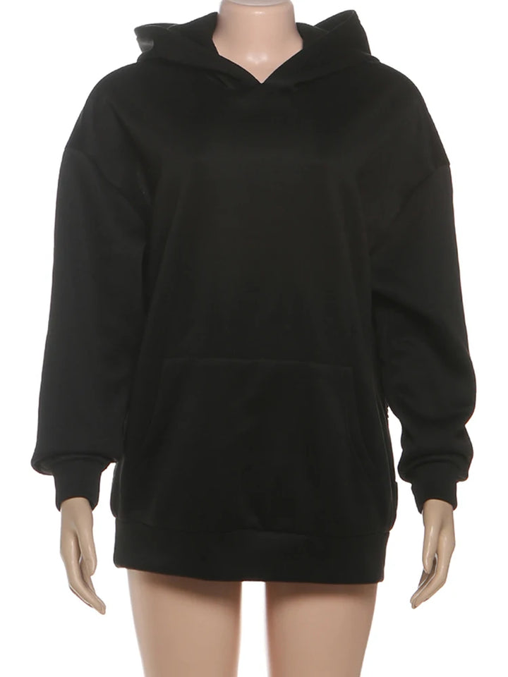 Weird Puss Harajuku Hooded Sweatshirt Women Autumn Trend Backless Glitter Mesh Patchwork Casual Streetwear Hipster Pulloverr - ATFH