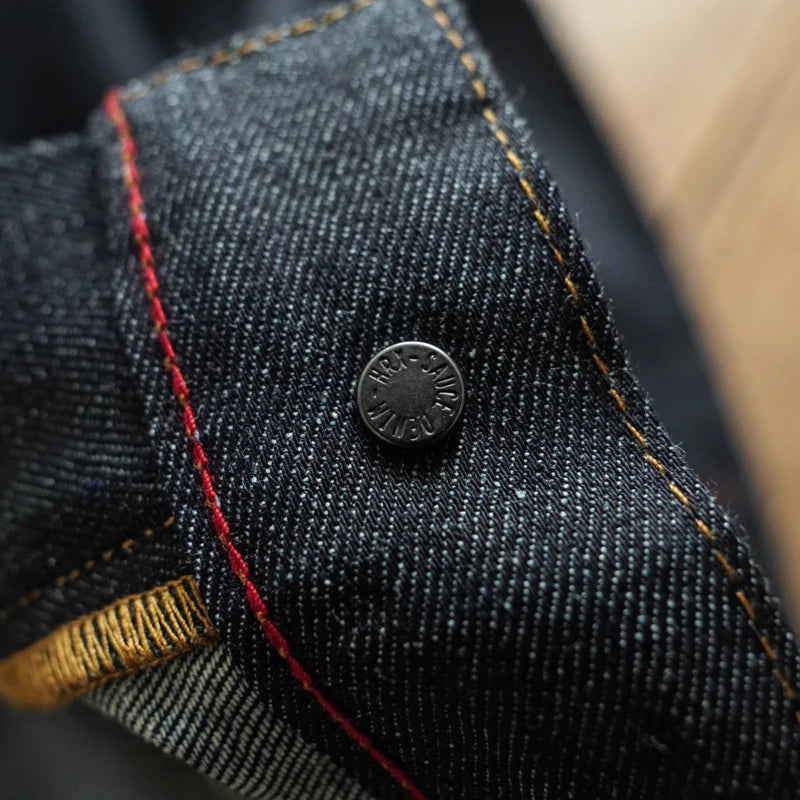 SAUCE ZHAN 344XX-10OZ Summer Sanforized Selvedge Denim Jeans Cotton-ramie Men's Jeans Loose Fit High Rise 10oz ATFH