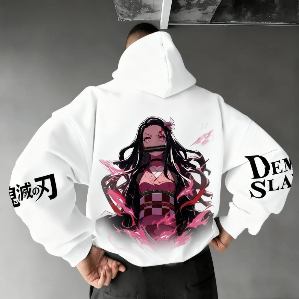2026 New Demon Slayer Kamado Nezuko Printed Hoodie Sweatshirt Men's and Women's Hoodie Men's Tops Sports Hoodie Harajuku Hoodie - ATFH