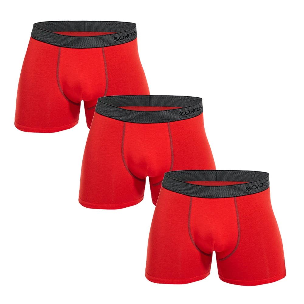 3pcs/pack Sexy Letter Men's Panties Cotton Boxer Shorts Men Underpants Brand Man Underwear Solid Color Boxers