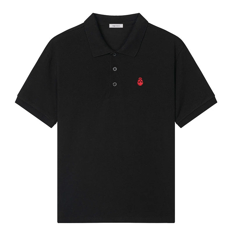 Europe Hot Sales Men's Women's Quality 100%Cotton Polo-Shirt letter Printed Embroidery T-shirt Comfortable Short Sleeve Tops