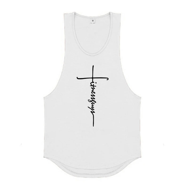 Fitness Guys Running Vests Men Bodybuilding Stringer Tank Tops Summer Cotton Fashion Casual Singlets Muscle Gym Sleeveless Shirt