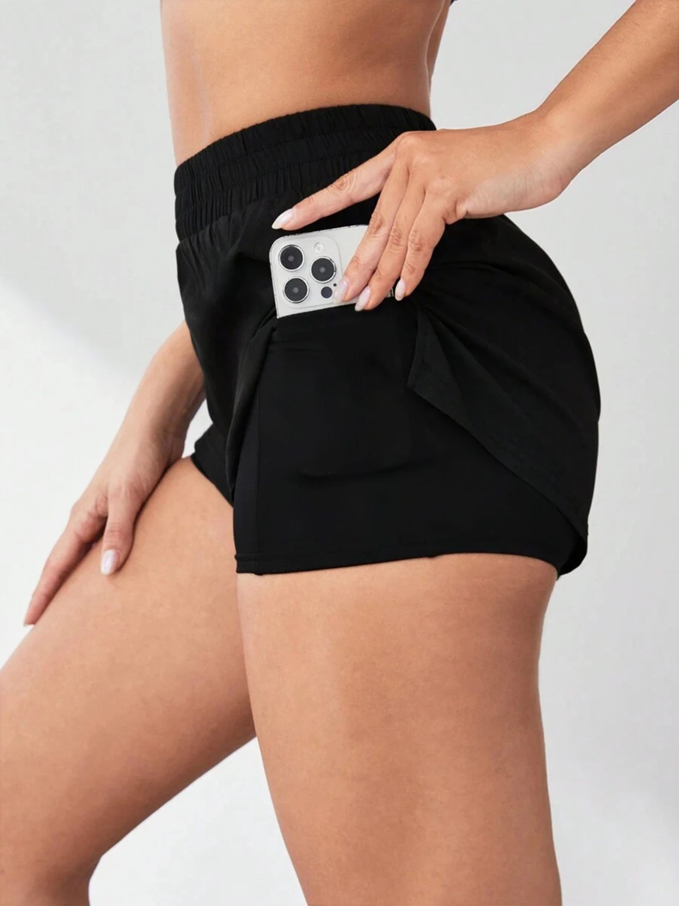 2026 New Style Faux Two-Piece Anti-Exposure Yoga Shorts Sports Shorts Running Fitness Tennis Casual Basic Sports Pants Women's Tahsi Fashion House