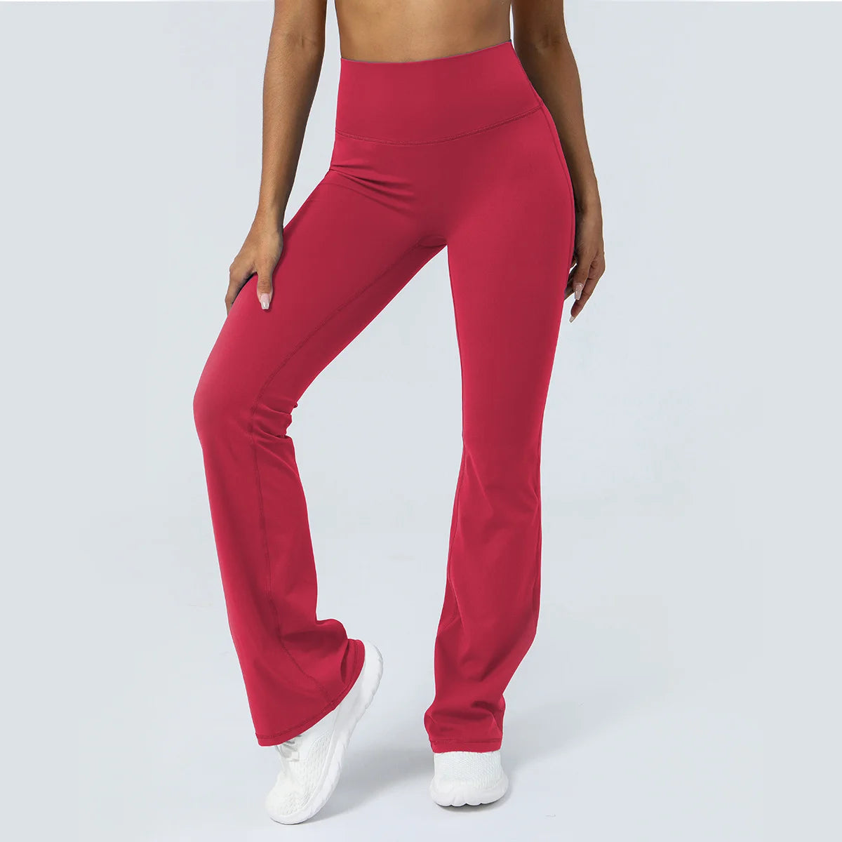 Women Yoga Flare Leggings High Waist Dance Pilates Fitness Gym Buttock Lifting Workout Wide-Leg Pants Outdoor Train Sport Tights ATFH