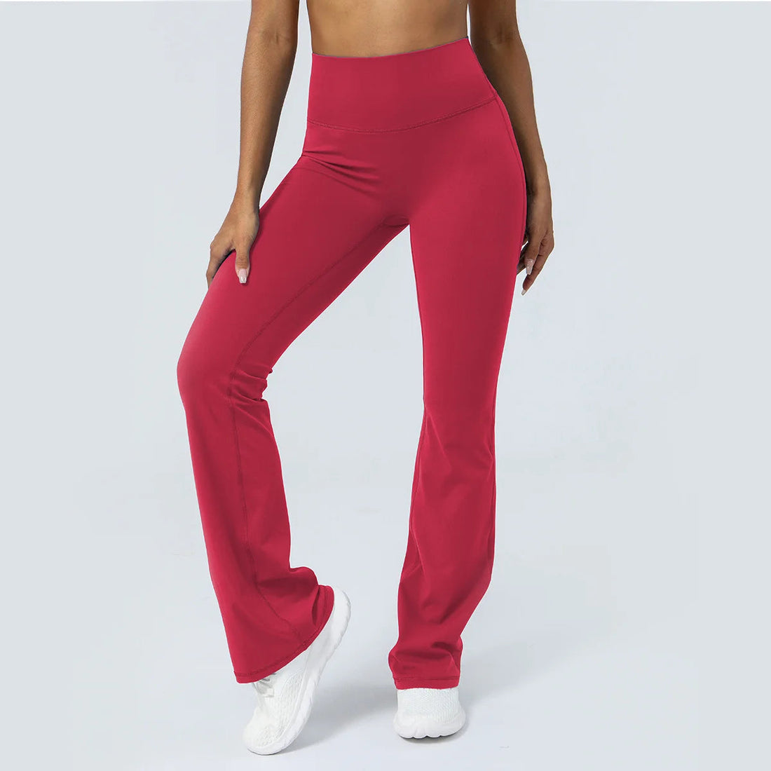 Women Yoga Flare Leggings High Waist Dance Pilates Fitness Gym Buttock Lifting Workout Wide-Leg Pants Outdoor Train Sport Tights ATFH